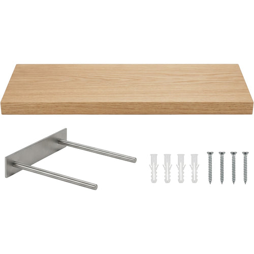 Ndwkv Oak Veneer Hidden Rod Floating Shelf Natural 60 cm - Product view